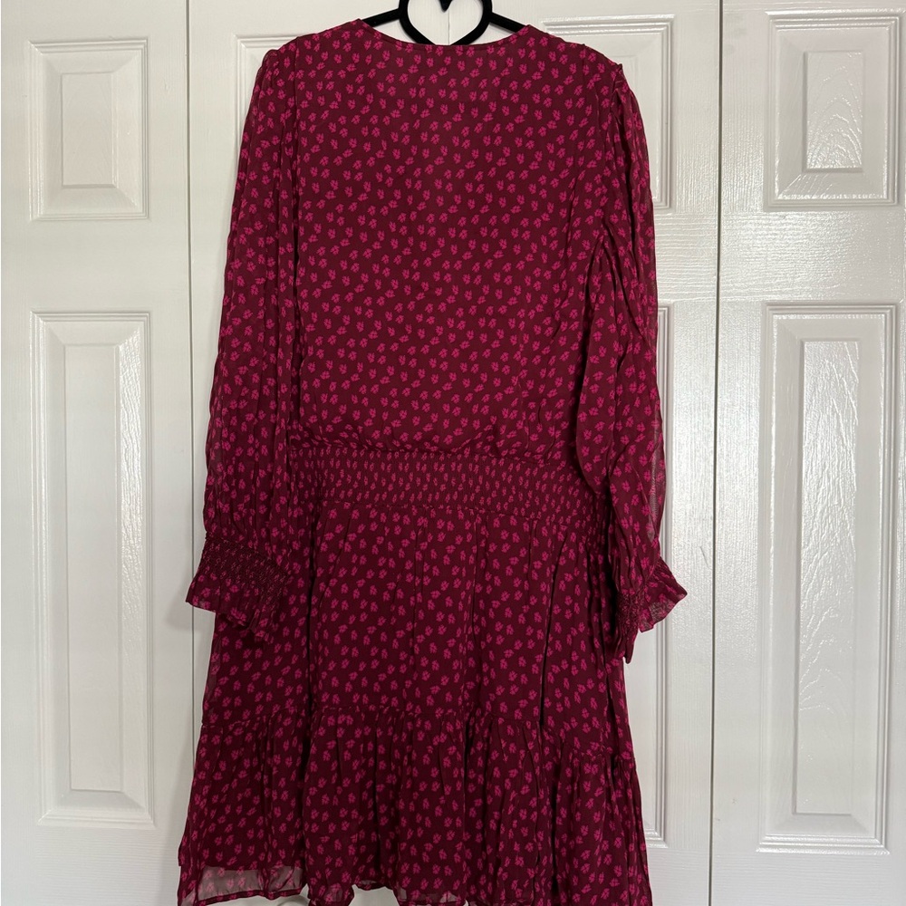 Vineyard Vines Burgundy Long Sleeve Dress - Picture 2 of 5
